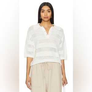 STITCHES & STRIPES Taylin‎ Polo in Chalk Color: Chalk Size XL